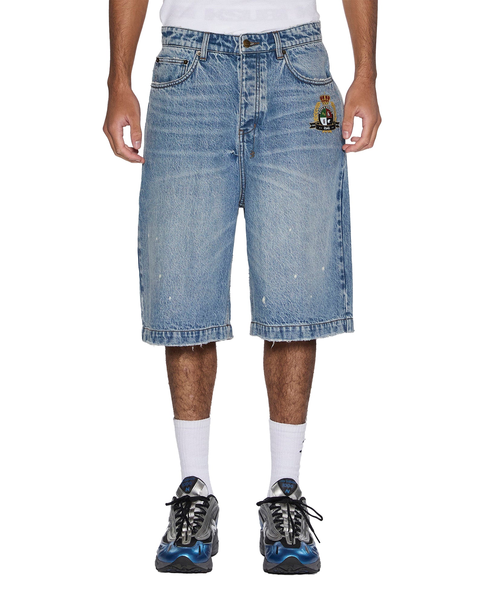Mens Maxx Short 70'S Blue Trashed Walkshorts