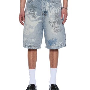 Mens Maxx Short Rogue Blue Graffiti Walkshorts