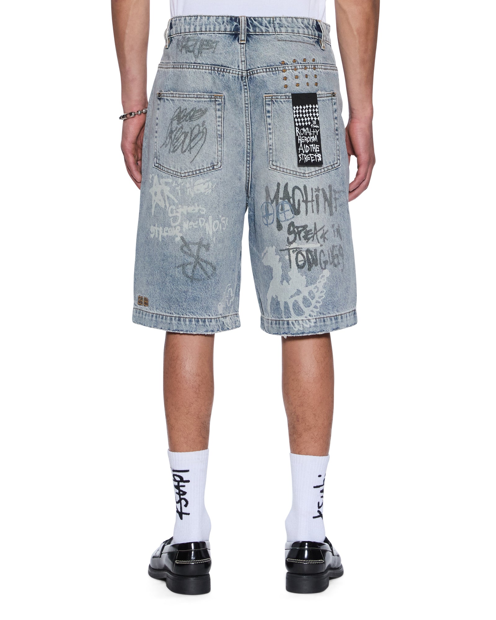 Mens Maxx Short Rogue Blue Graffiti Walkshorts - Image 3
