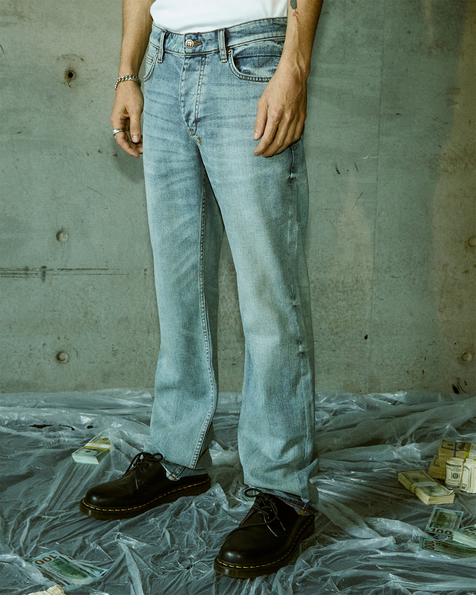 Mens Bronko Pure Dynamite Bootcut Denim Jeans - Image 8