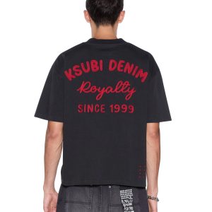 Mens Mekanik Halen Ss Tee Charcoal/Red Tees