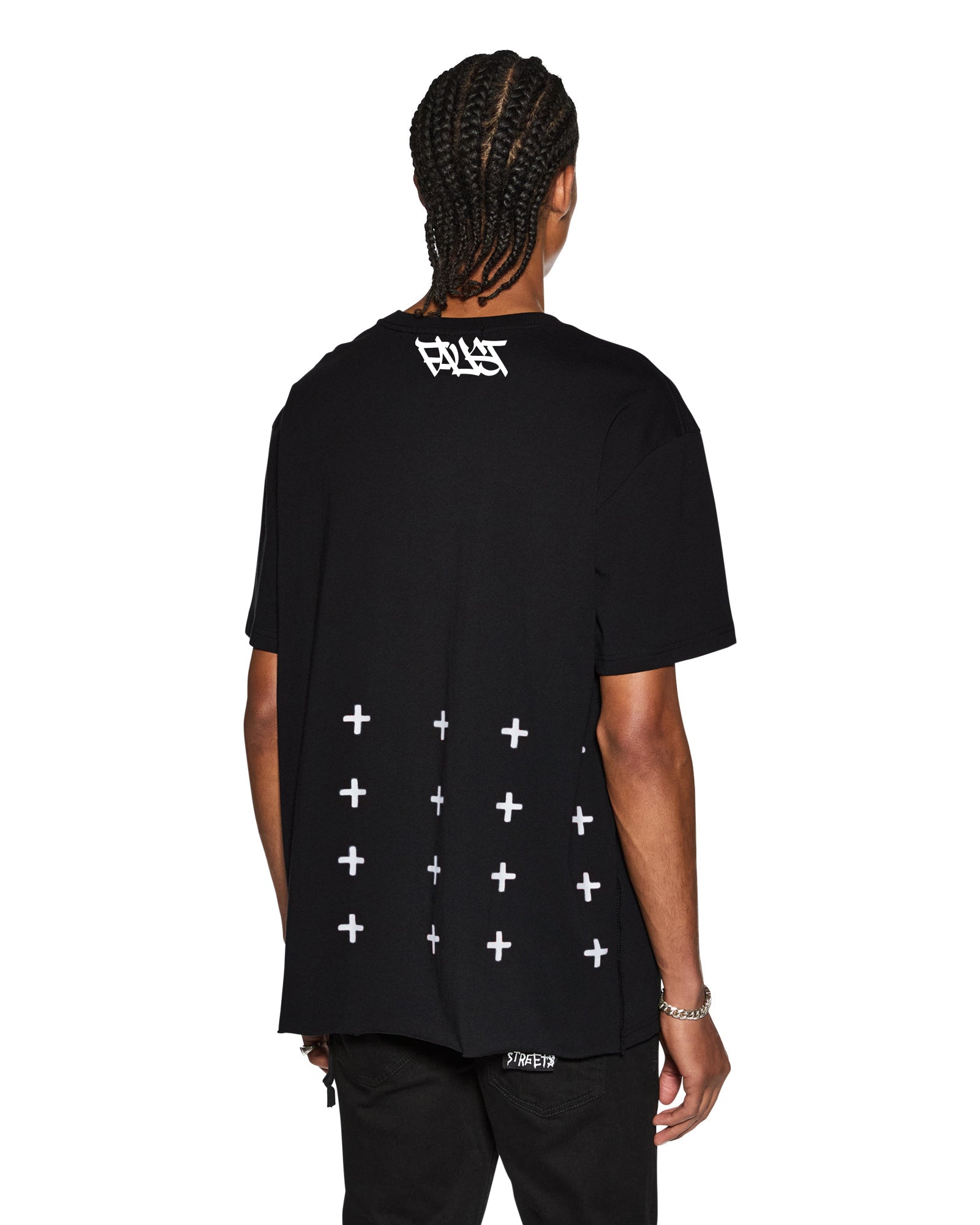 Mens Faust Biggie Ss Tee Jet Black Tees - Image 3