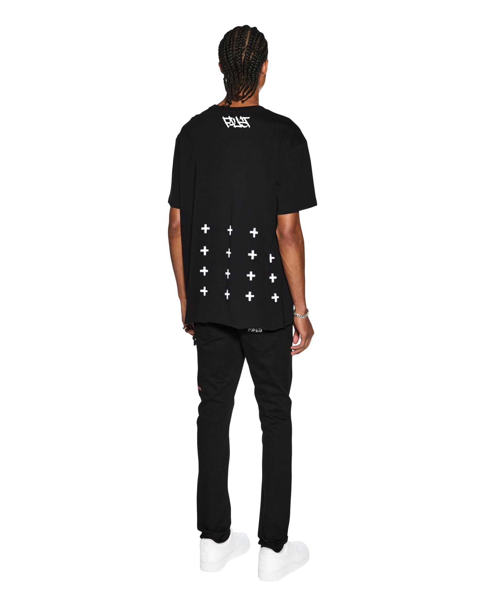 Mens Faust Biggie Ss Tee Jet Black Tees - Image 4