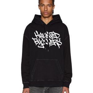 Mens Faust Biggie Hoodie Jet Black Fleece