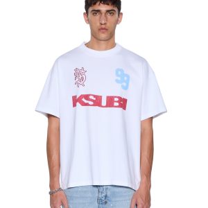 Mens Rugged Ekcess Ss Tee White/Red Tees