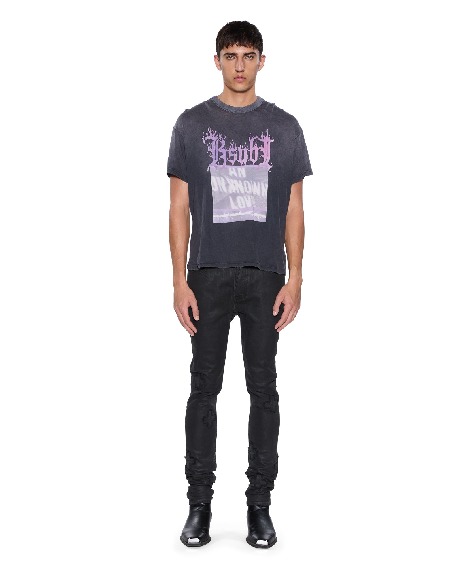 Mens Alter Sid Ss Tee Bleach Black Tees - Image 2