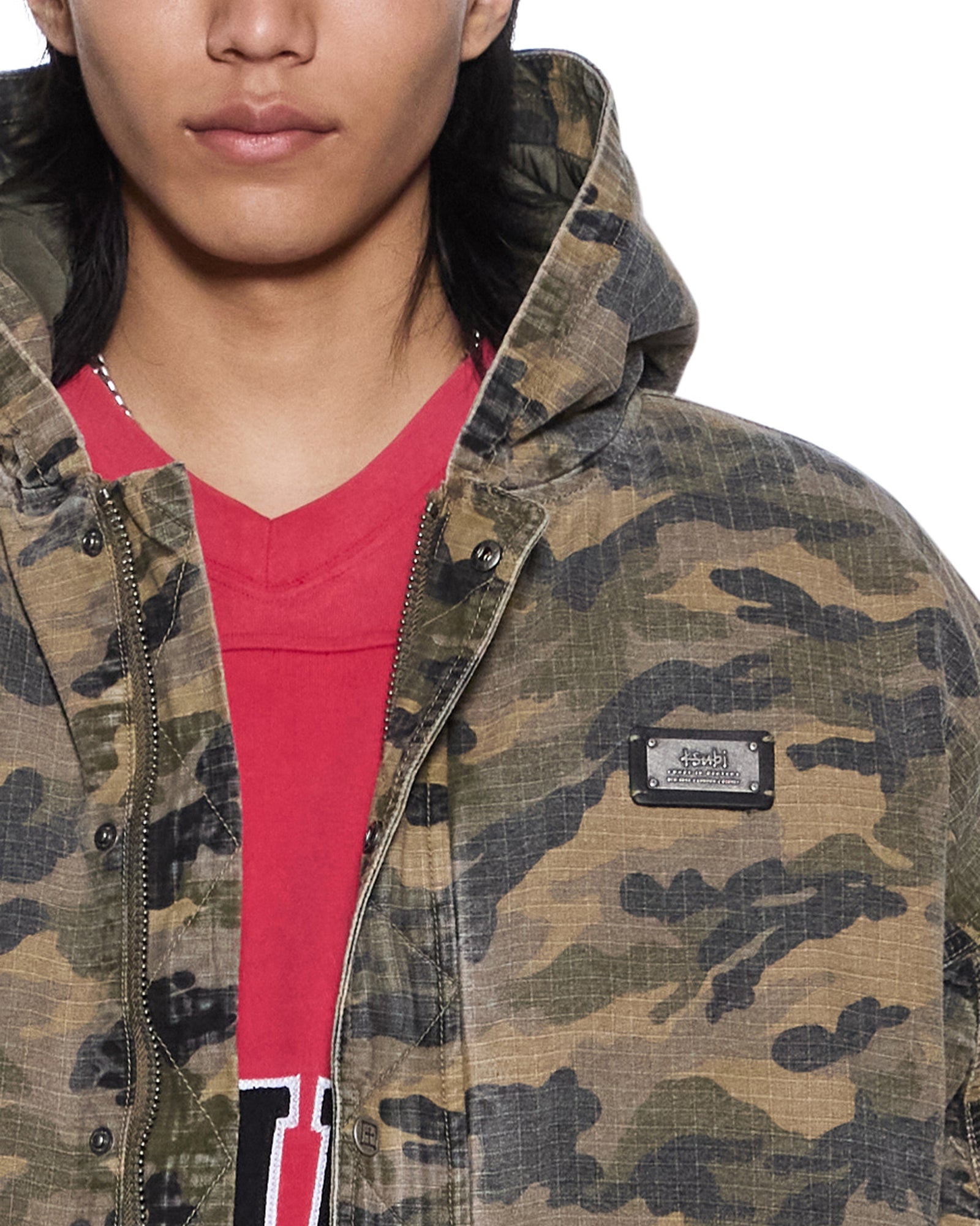 Mens Plated Bomber Jacket Camo Jackets - Image 3