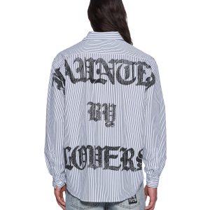 Mens Haunted Ksignature Ls Shirt Black Stripe Shirts
