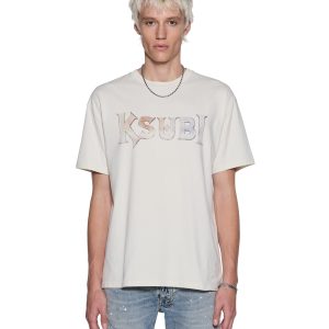 Mens Death Snake Biggie Ss Tee Antique White Tees