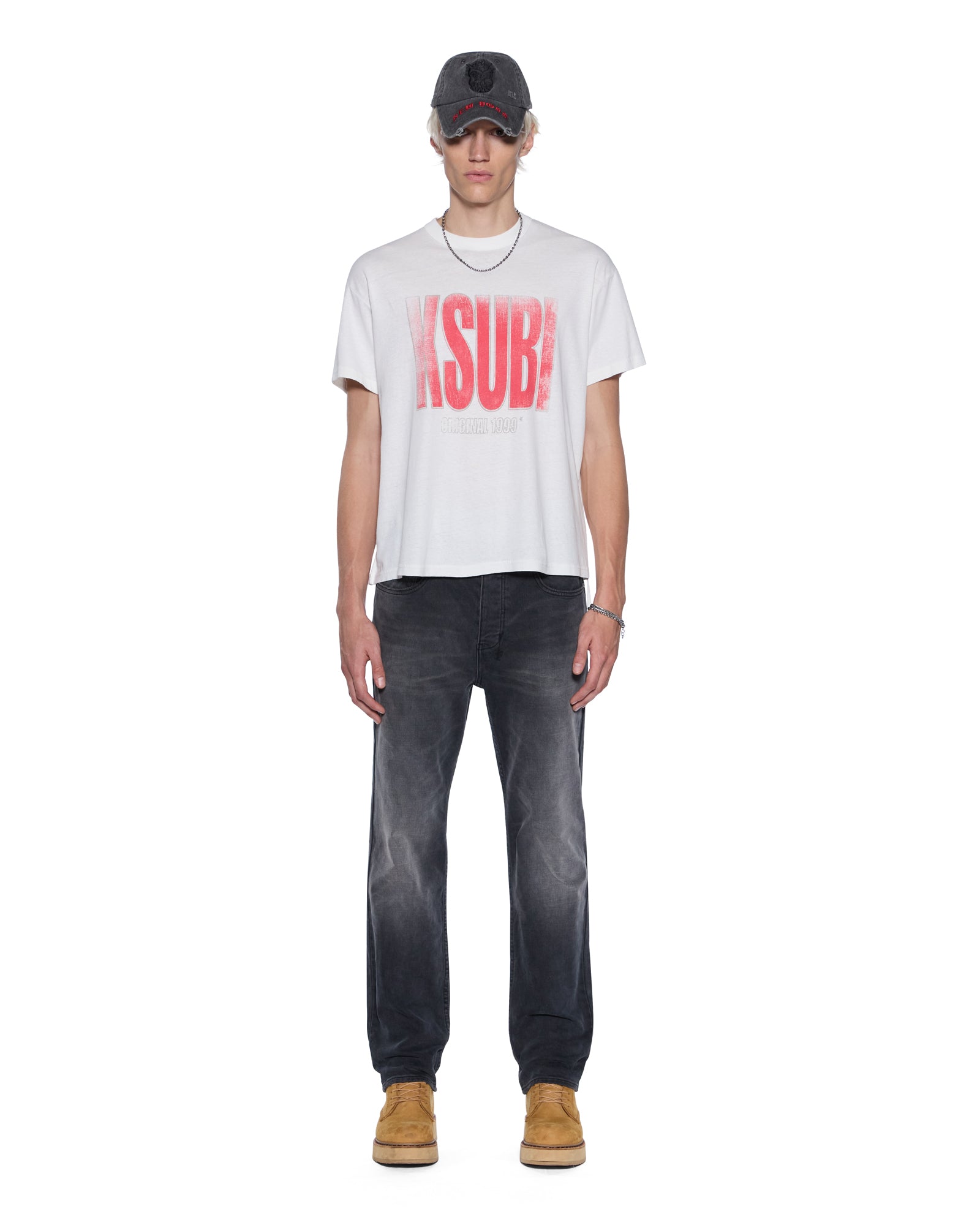 Mens Panthera Sid Ss Tee Vintage White Tees - Image 2