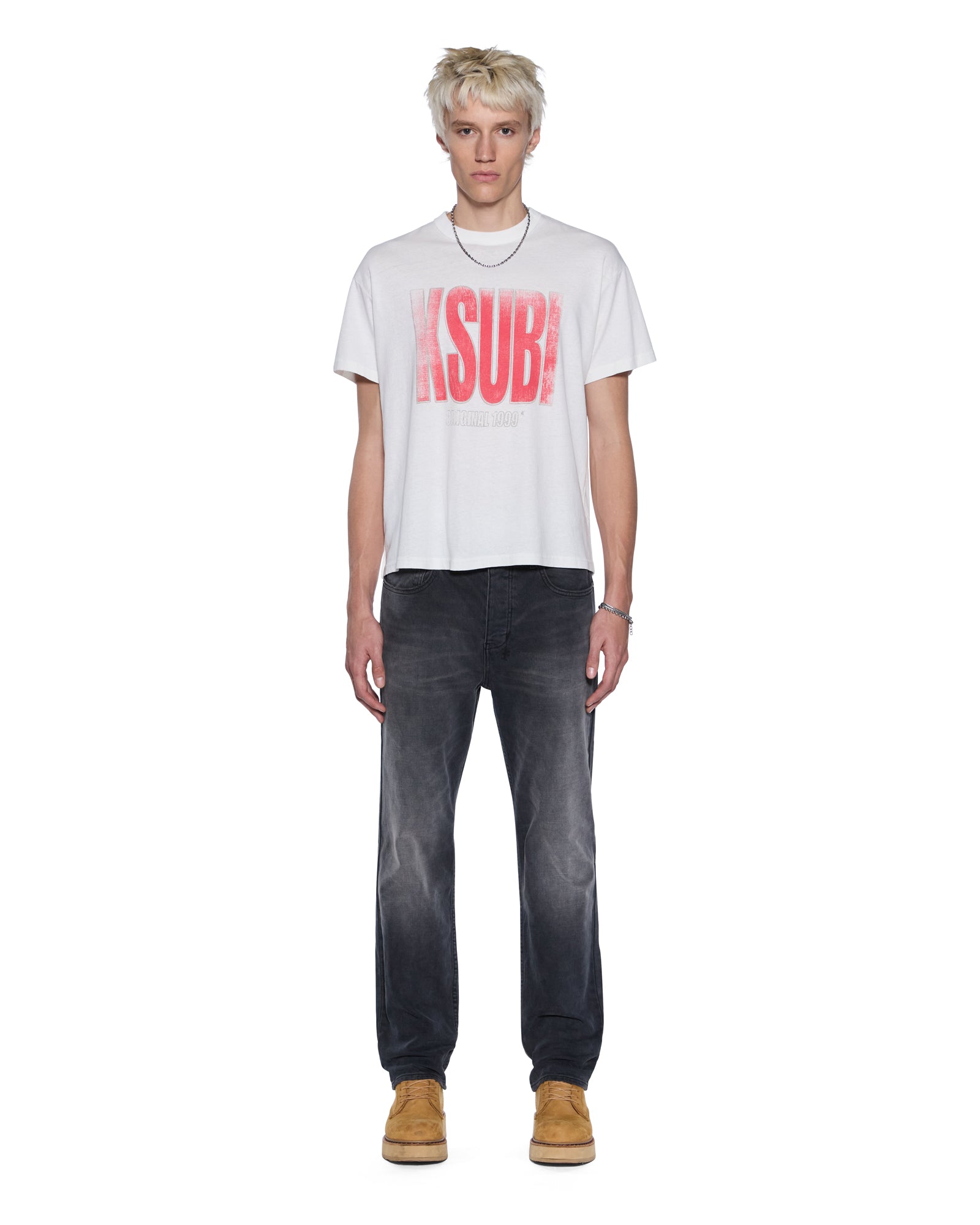 Mens Panthera Sid Ss Tee Vintage White Tees - Image 3
