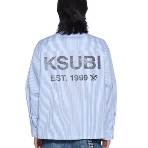 Mens Lanley Ls Shirt Ocean Stripe Shirts