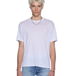 Mens Sid Linen Ss Tee White Tees