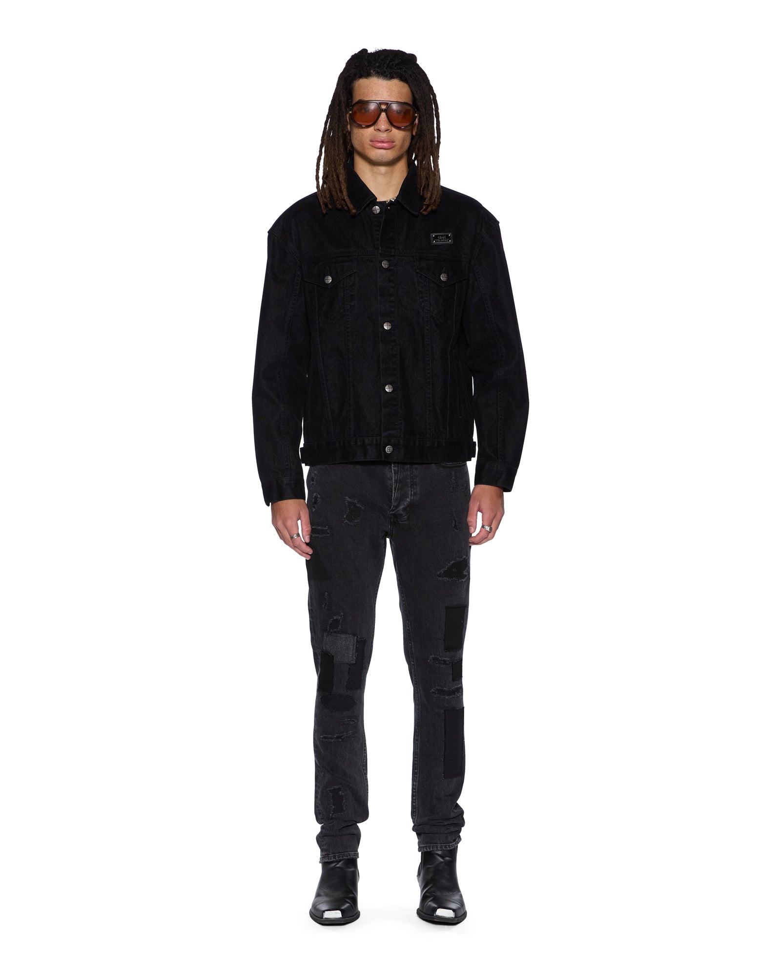 Mens Oh G Jacket Flocked Black Jackets - Image 3