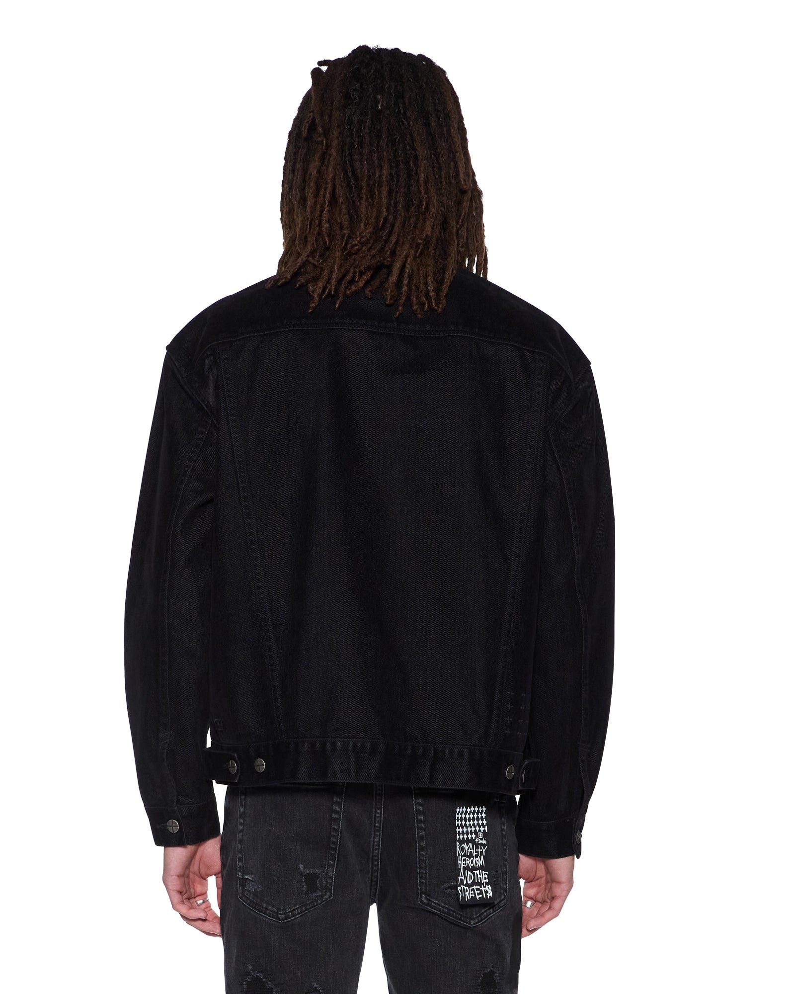 Mens Oh G Jacket Flocked Black Jackets - Image 5