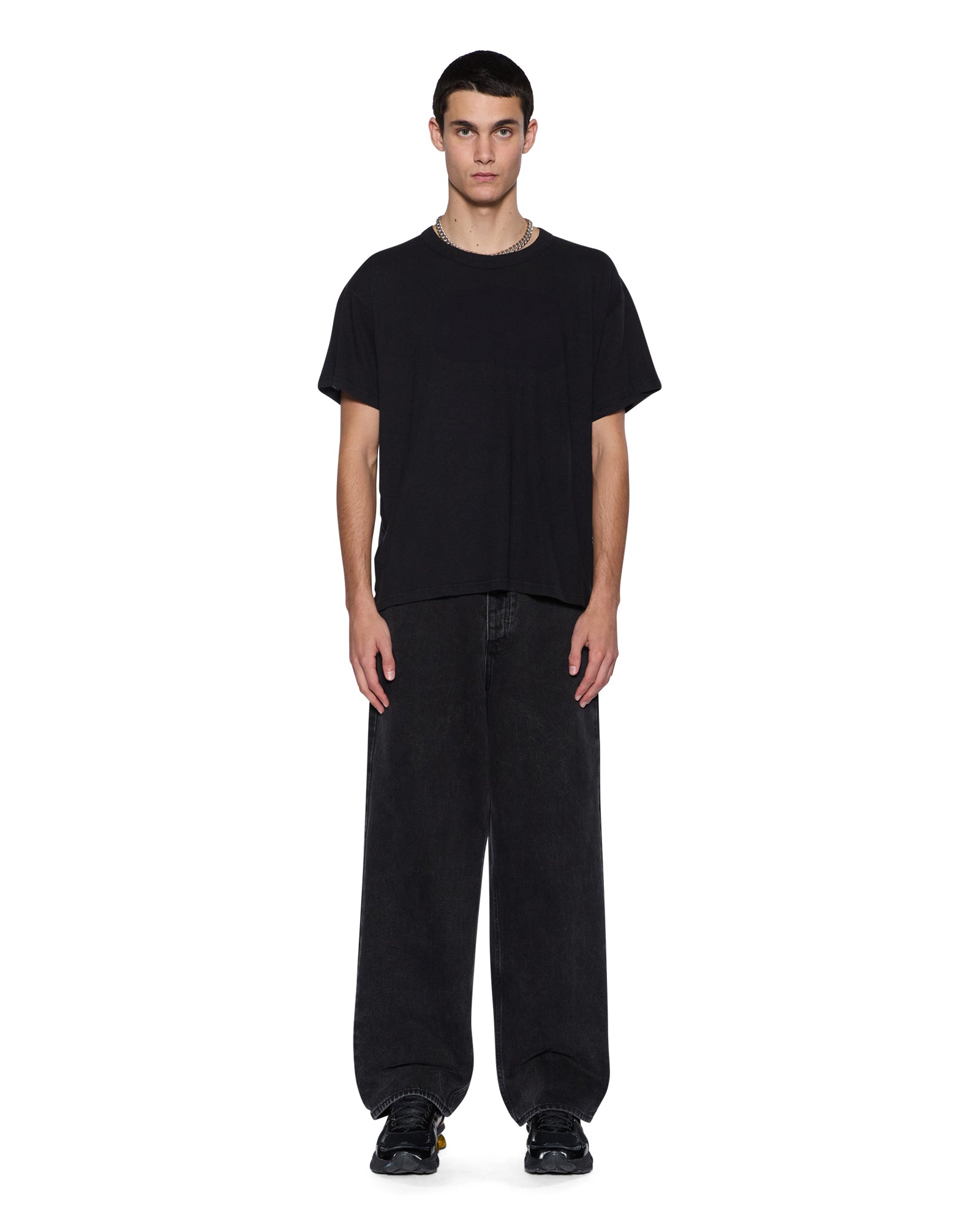 Mens Slub Sid Ss Tee Black Tees - Image 2