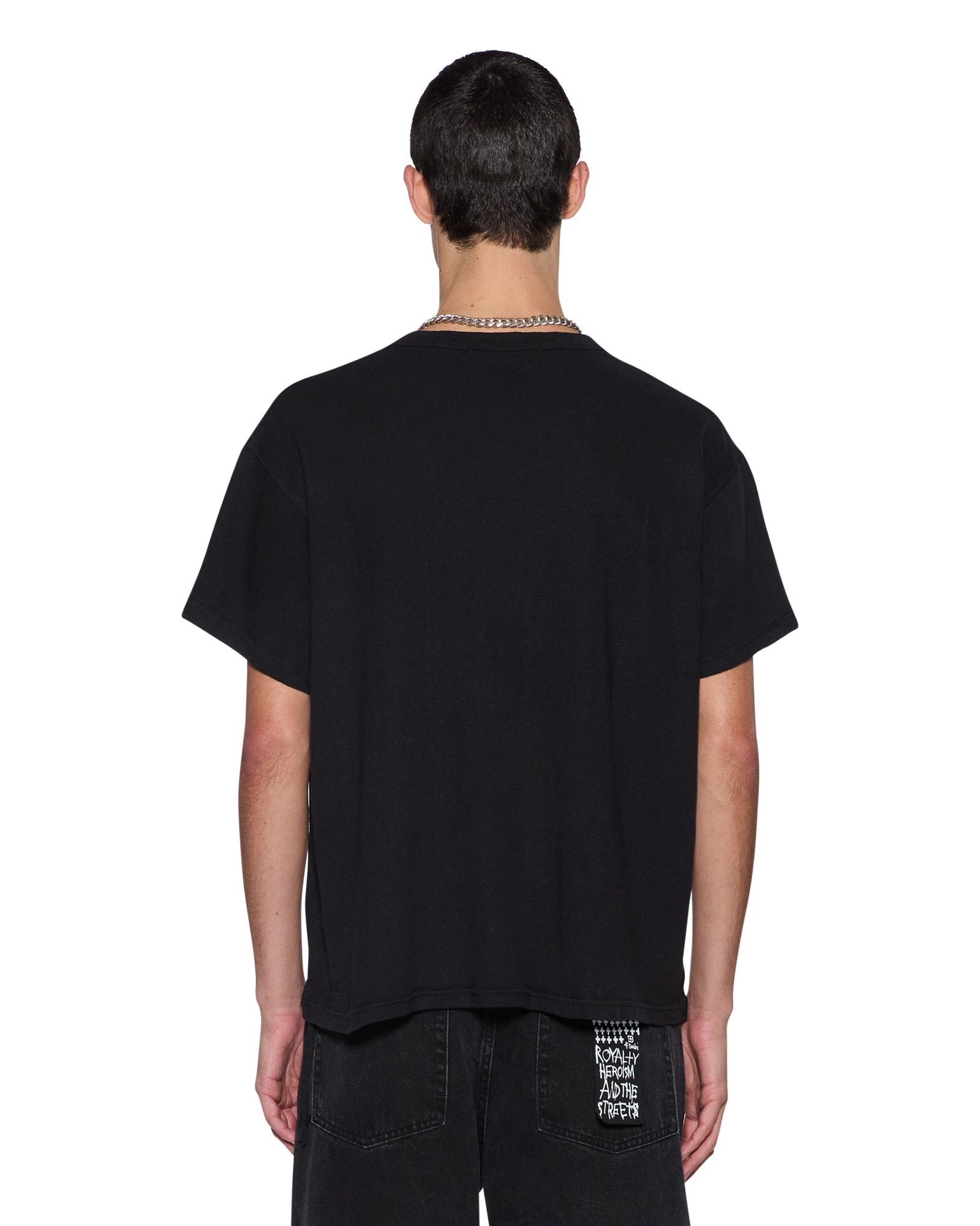 Mens Slub Sid Ss Tee Black Tees - Image 3