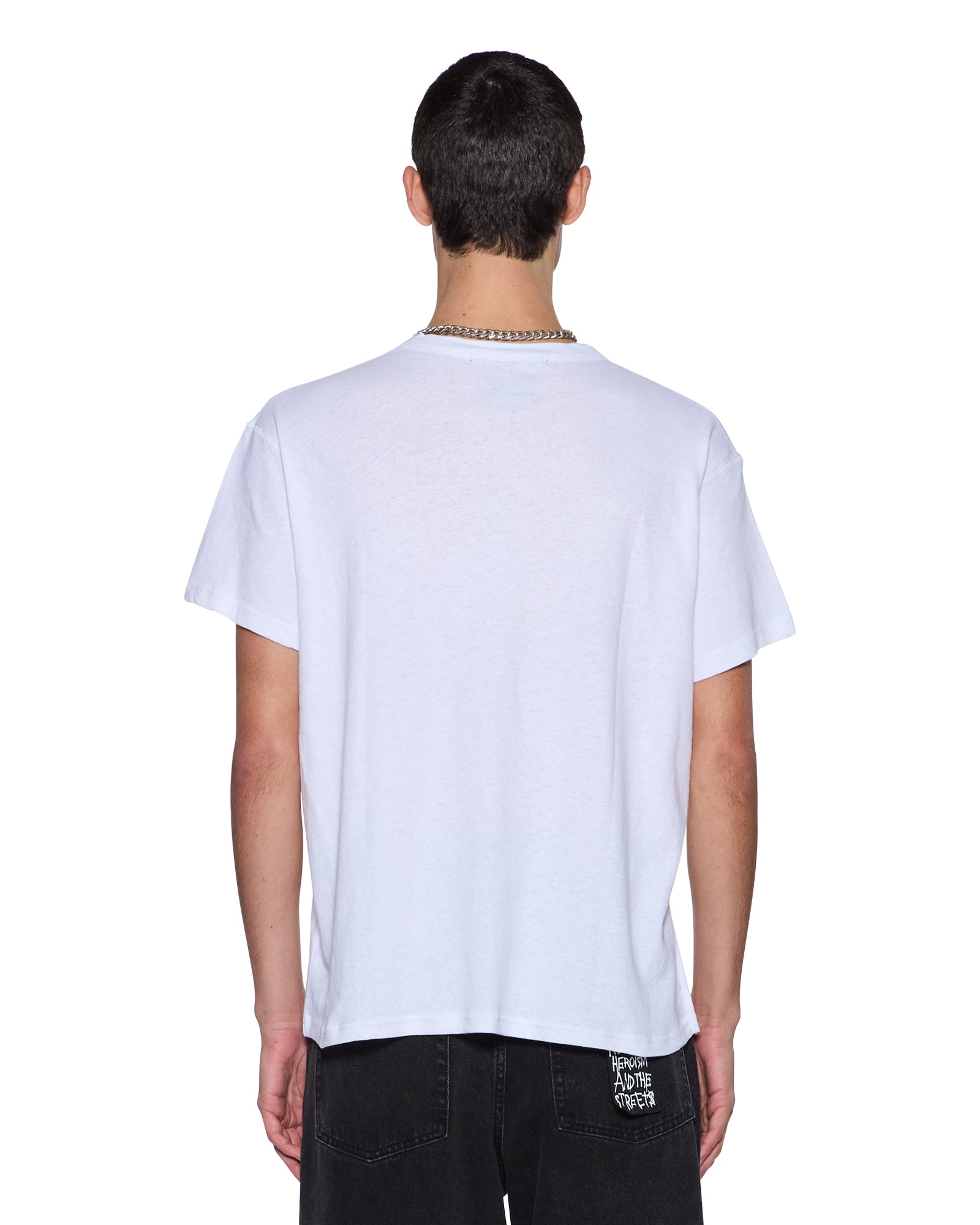 Mens Slub Sid Ss Tee White Tees - Image 3