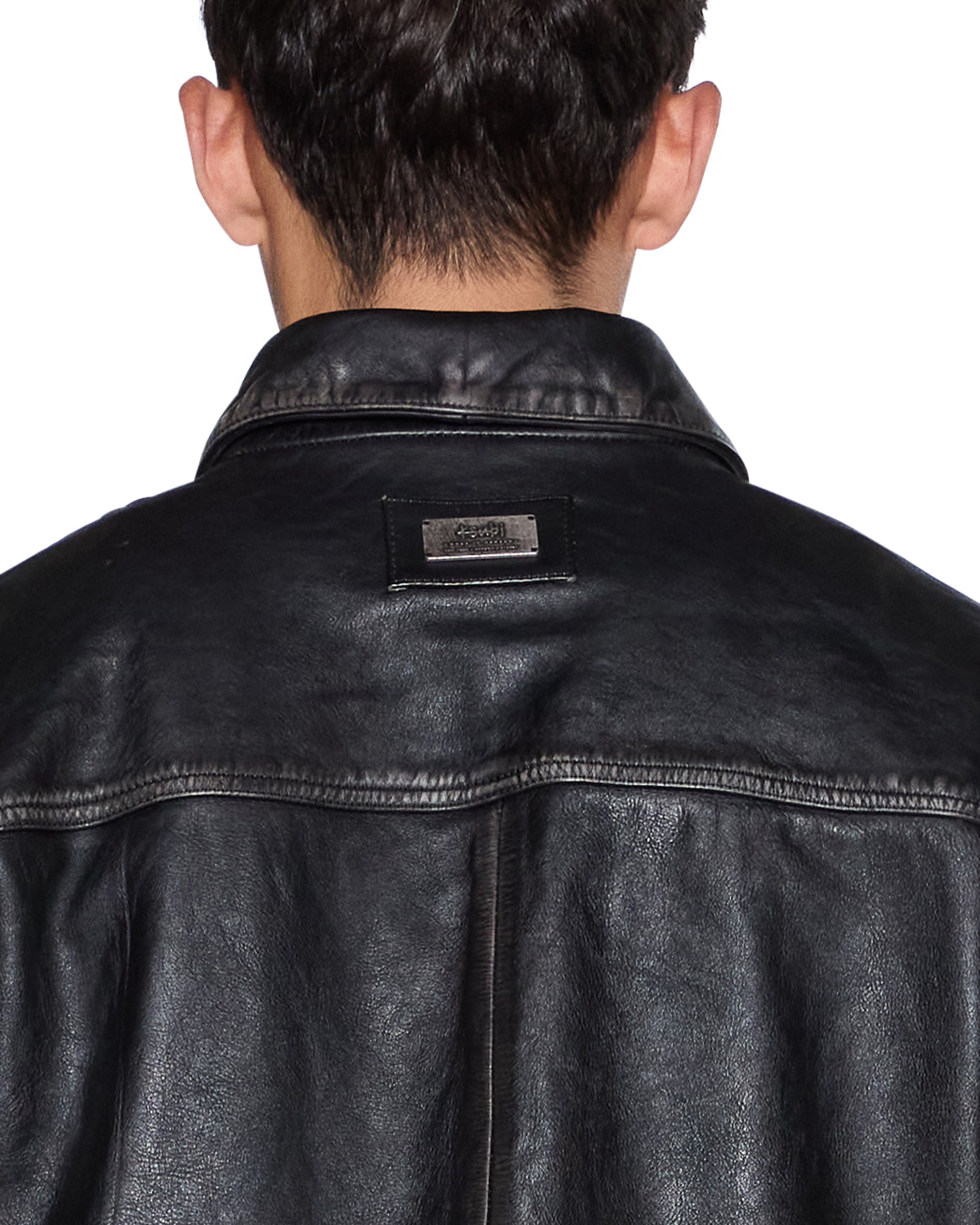 Mens Eldorado Leather Jacket Black Jackets - Image 3