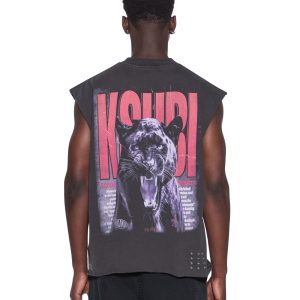 Mens Panthera Cut Off Biggie Tee Ash Tees
