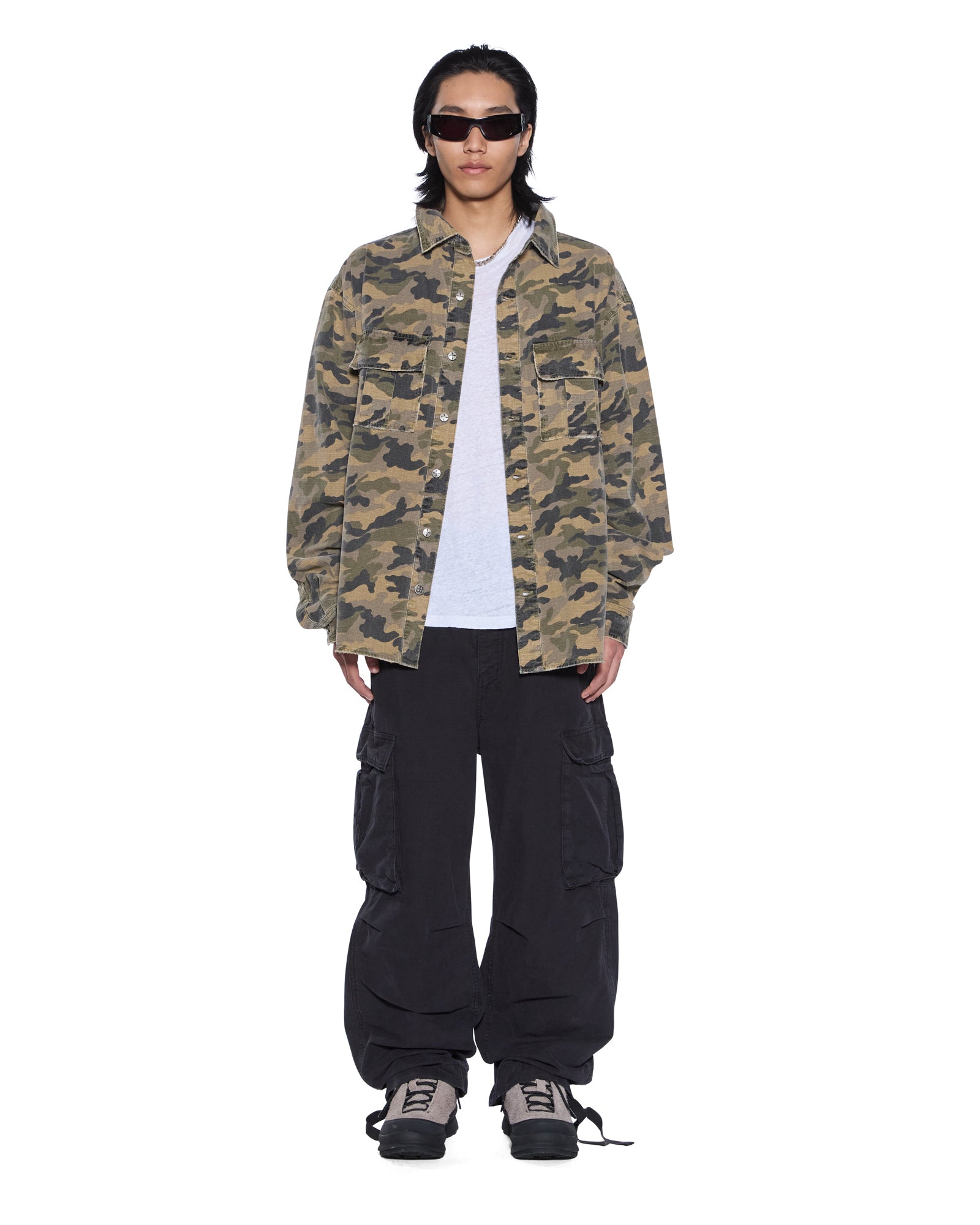 Mens Troop Cargo Pant Black Fade Pants - Image 2