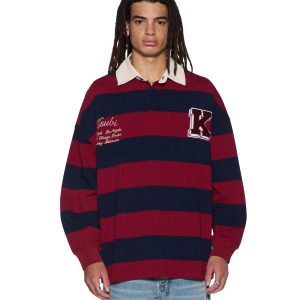 Mens Rugged Rugby Jersey Fire Fade Fashion Tops