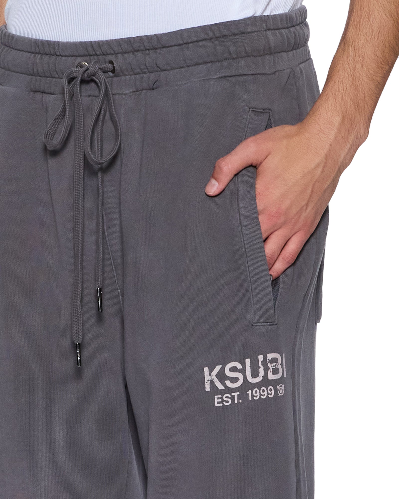 Mens State Synthesis Trak Pant Charcoal Fade Pants - Image 2
