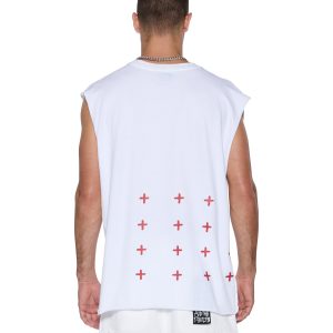 Mens Kingdom Cut Off Biggie Tee White Tees