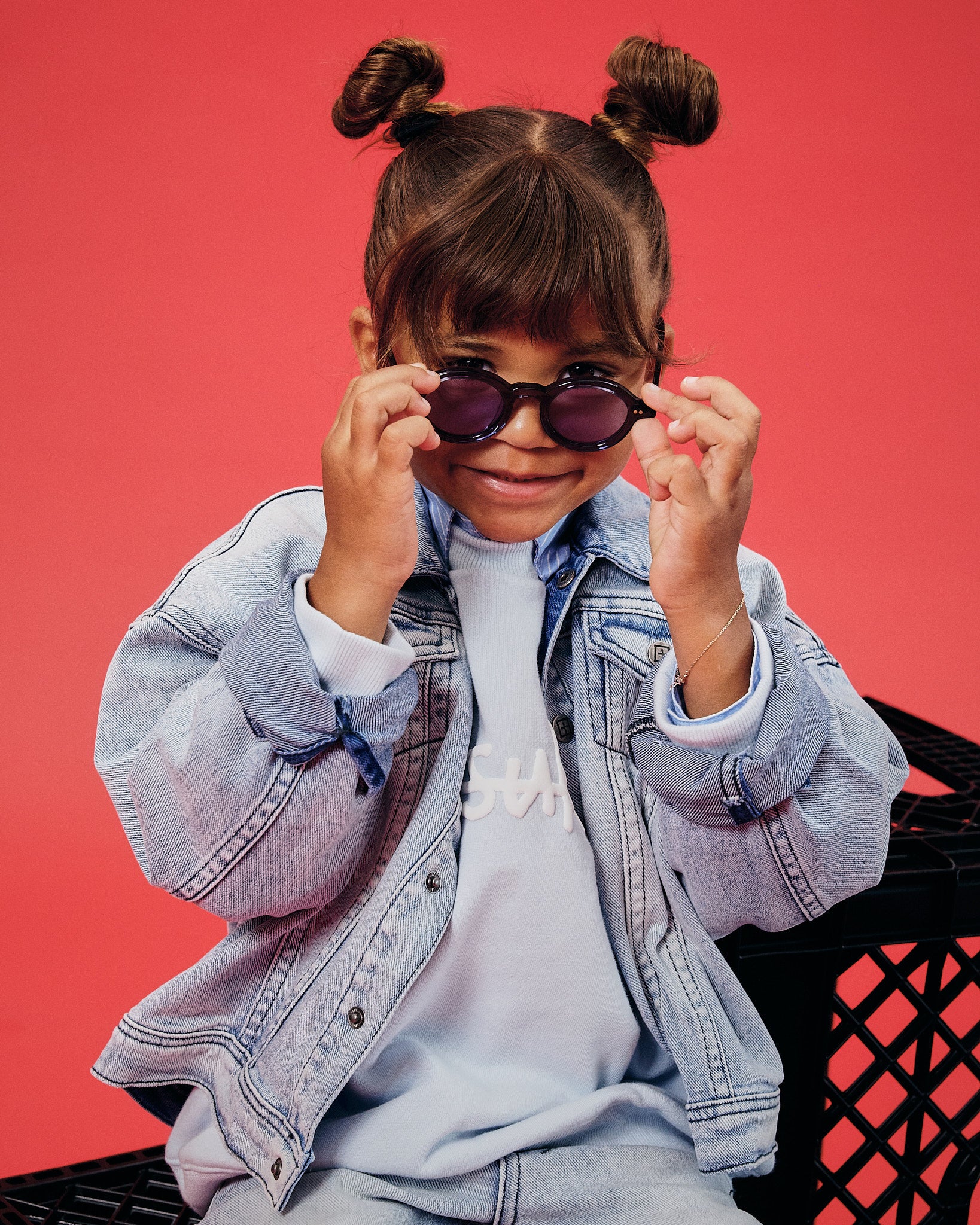 Lil Oh G Kids Jackets - Blue Denim - Image 2