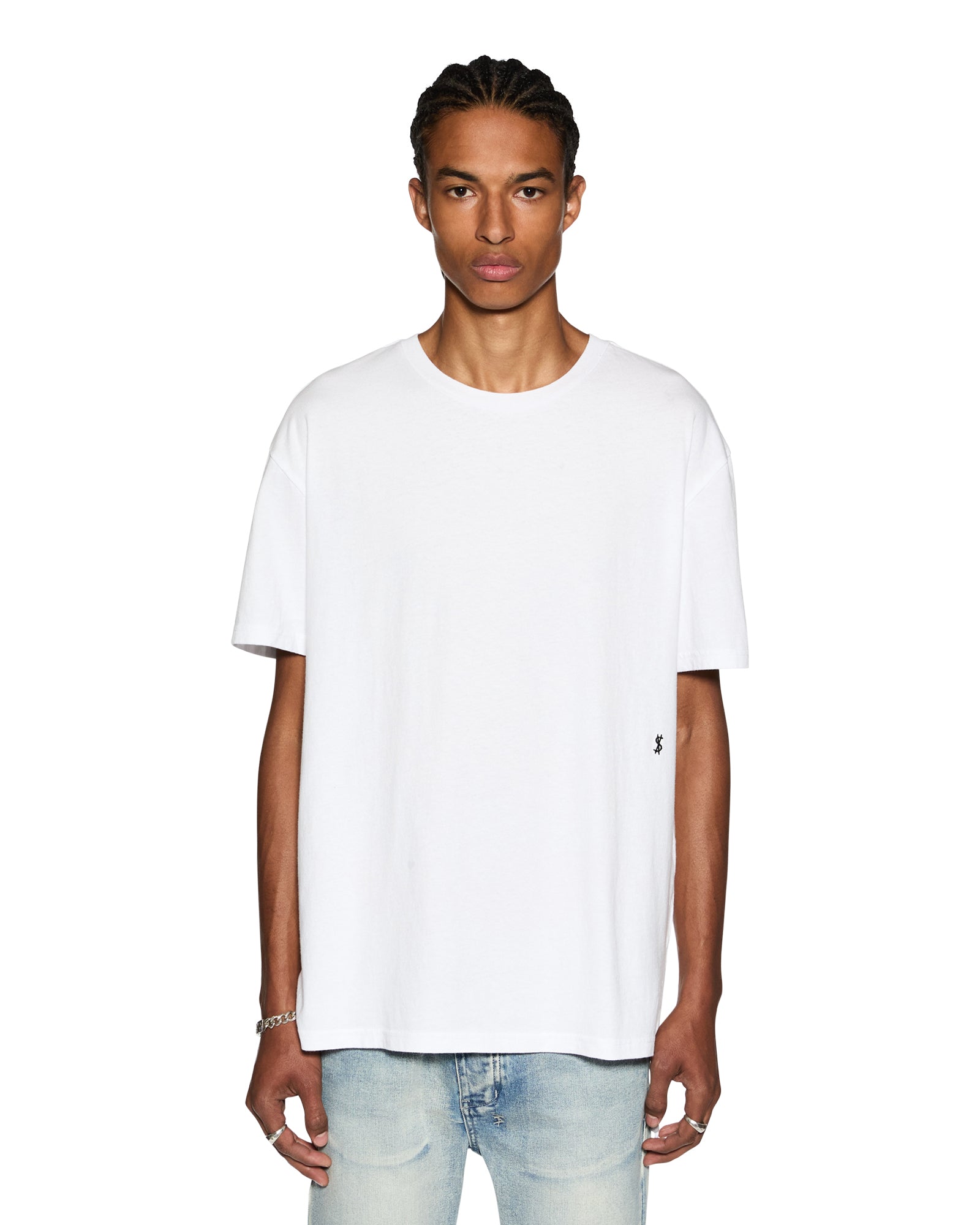 Buy 4 x 4 Biggie Ss Tee Optic White | Ksubi