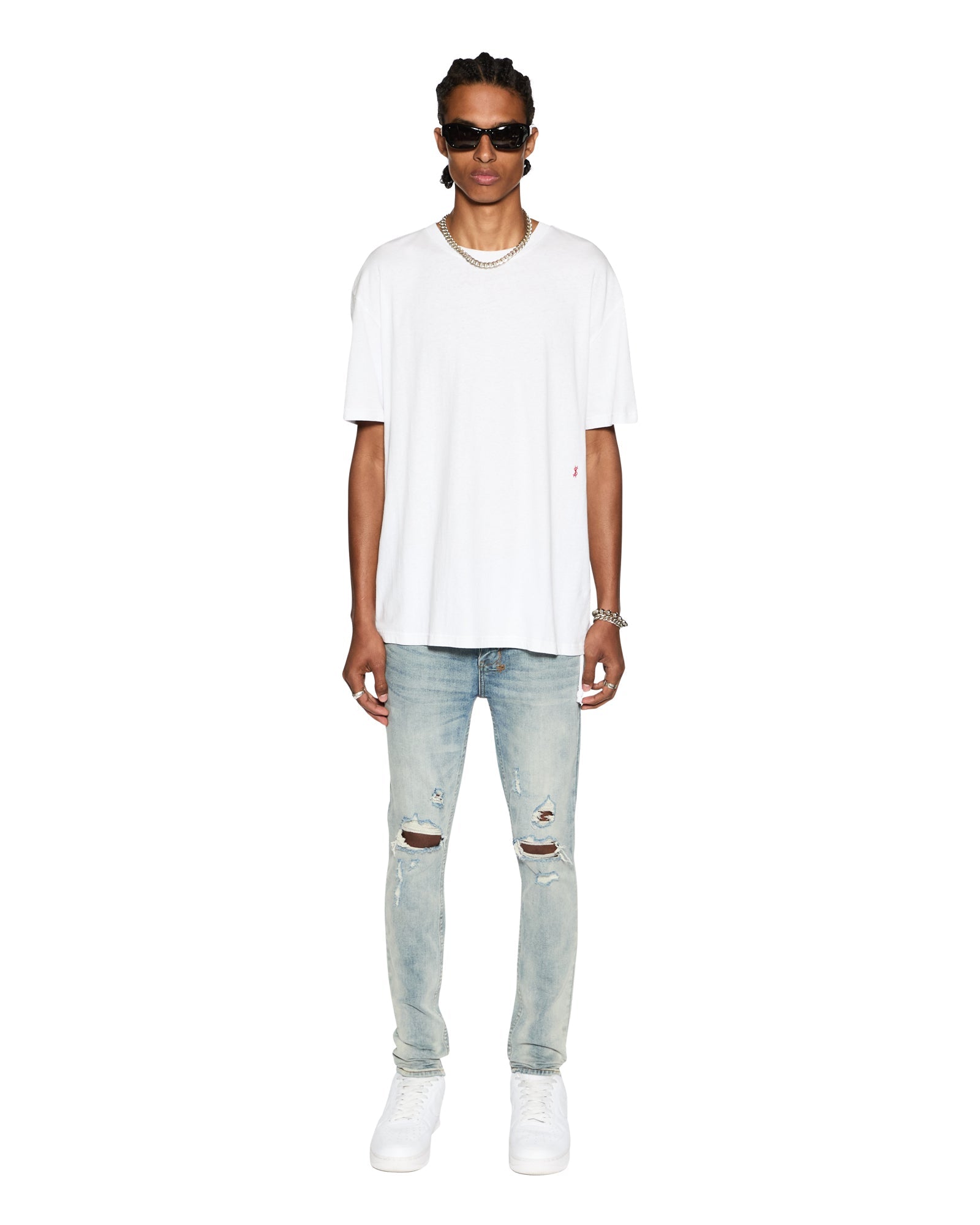 4x4 Biggie Ss Tee White/red - Image 3