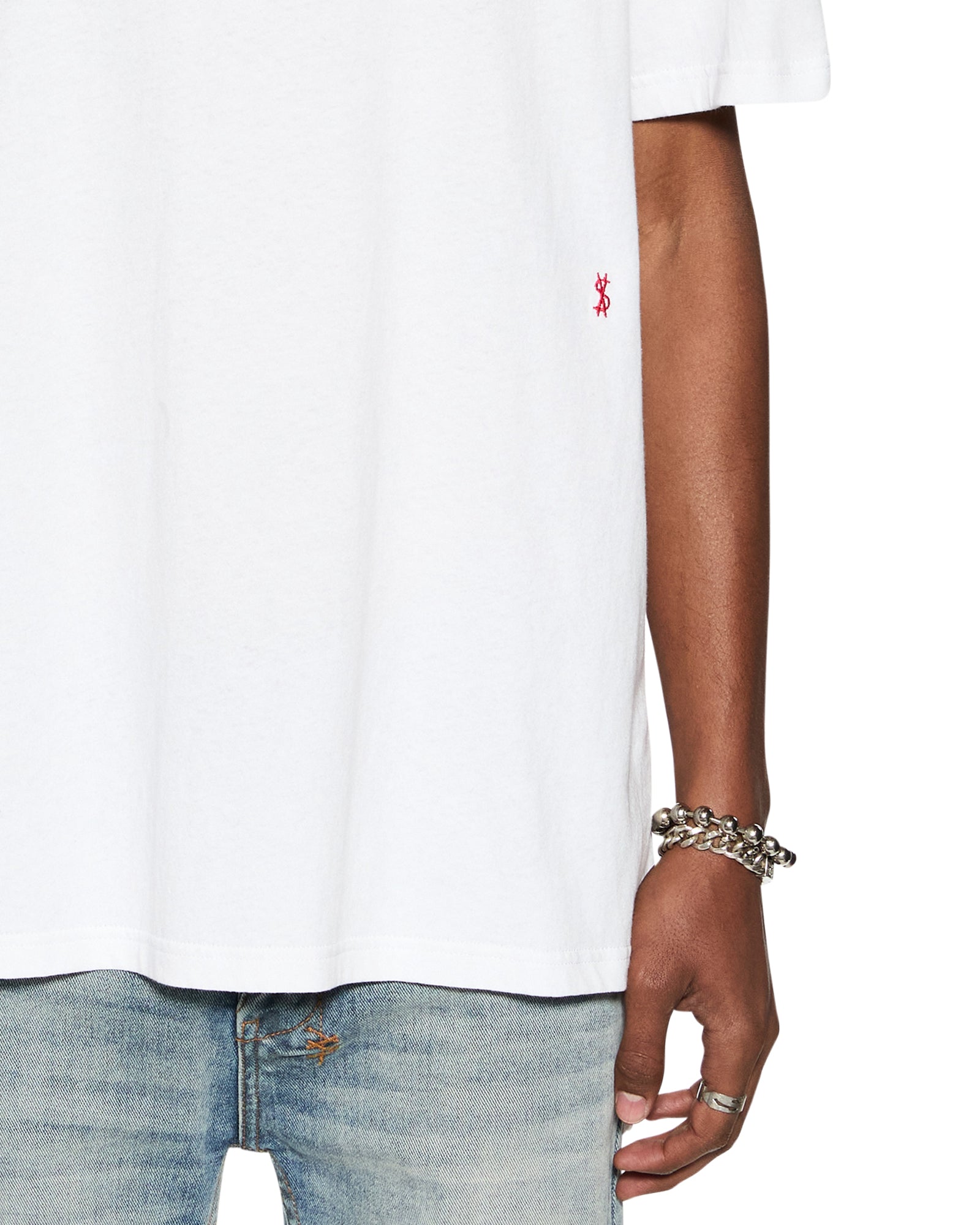 4x4 Biggie Ss Tee White/red - Image 4