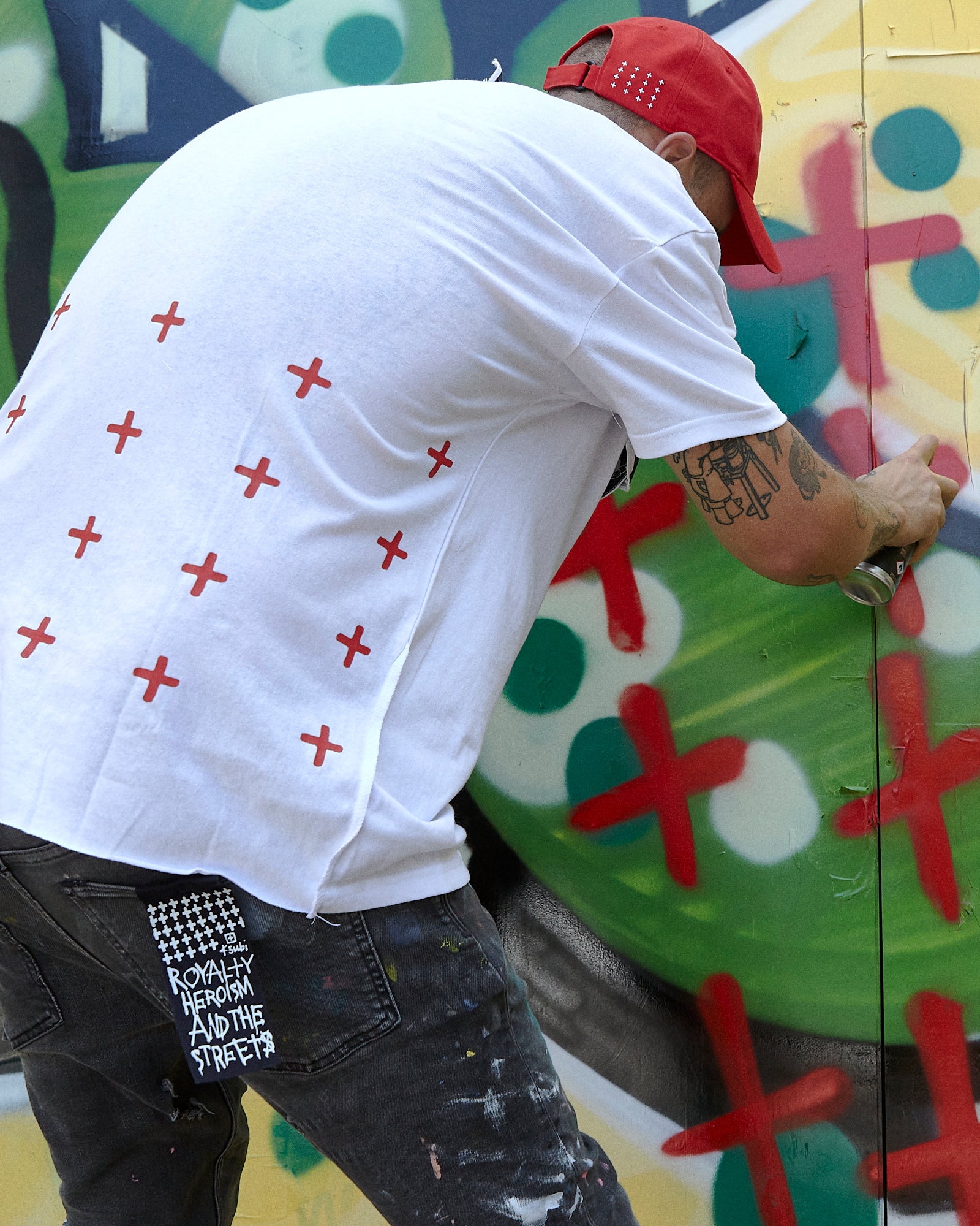 4x4 Biggie Ss Tee White/red - Image 6