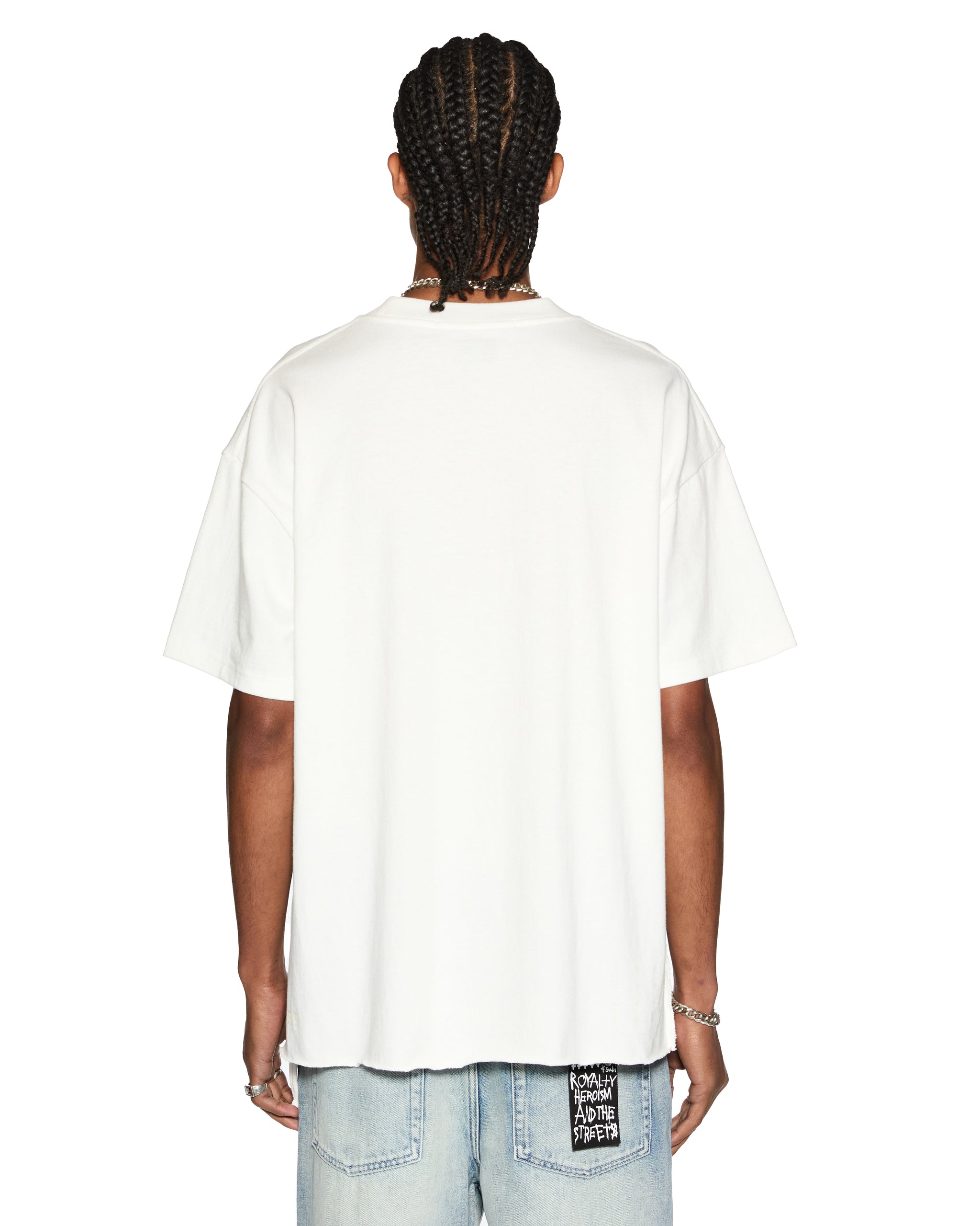 Mens Baddies Ekcess Vintage White Tees - Image 3