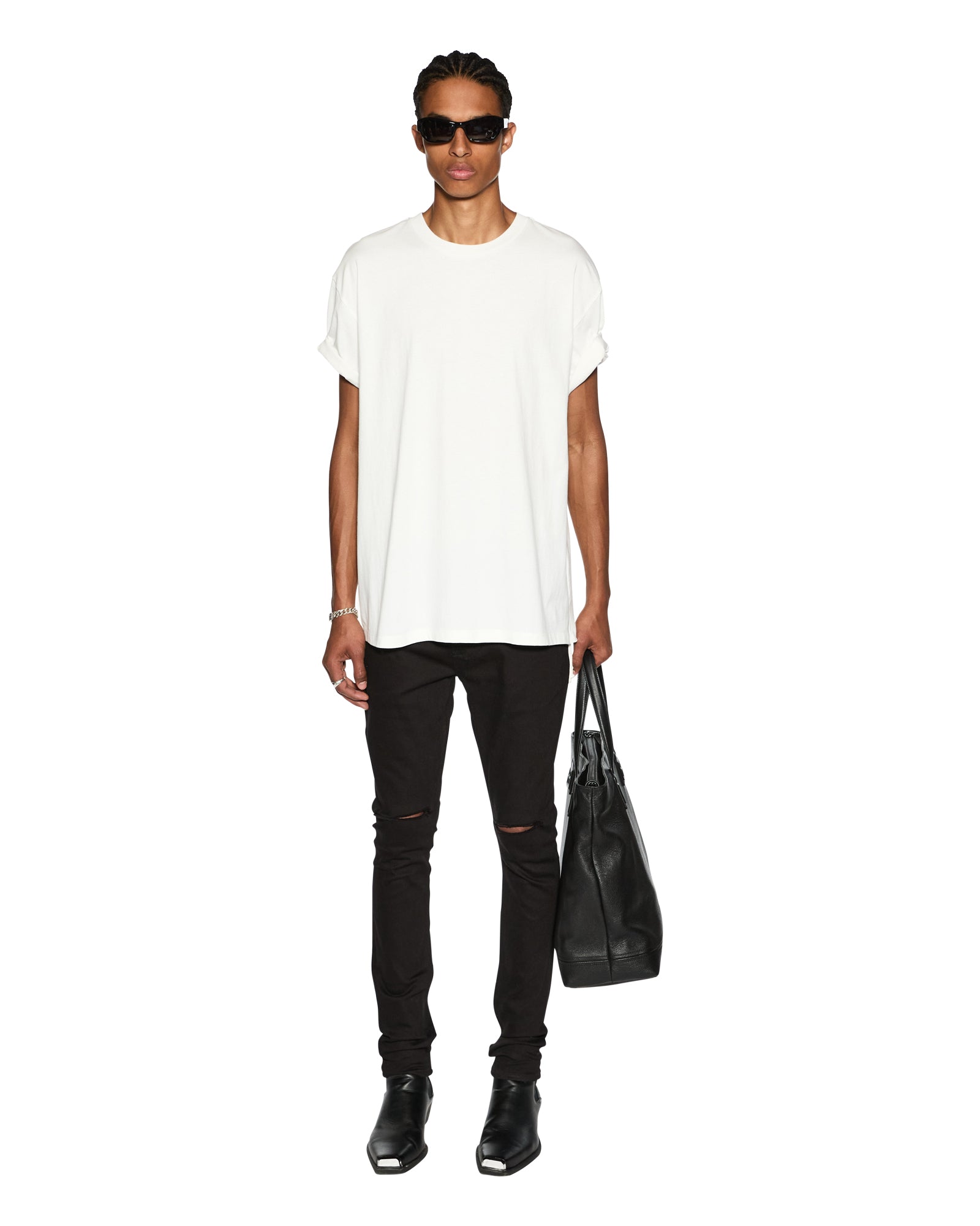 Buy Biggie Ss Tee Worn in White | Oversized Tee - Image 2