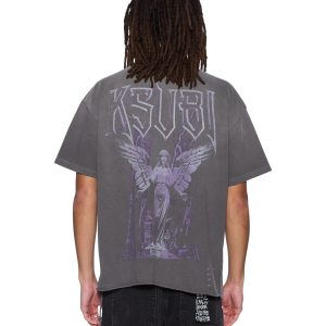 Mens Utopia Angel Ekcess  Ss Tee Charcoal Tees