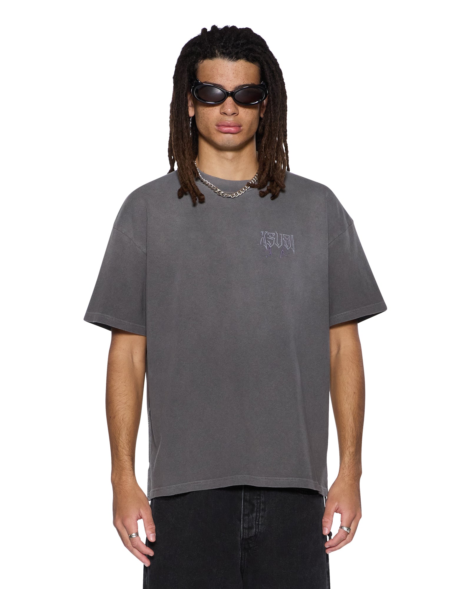 Mens Utopia Angel Ekcess Ss Tee Charcoal Tees - Image 3