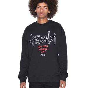 Buy NYC 4x4 Biggie Crew Jet Black | Men's Oversized Crewneck | KSUBI