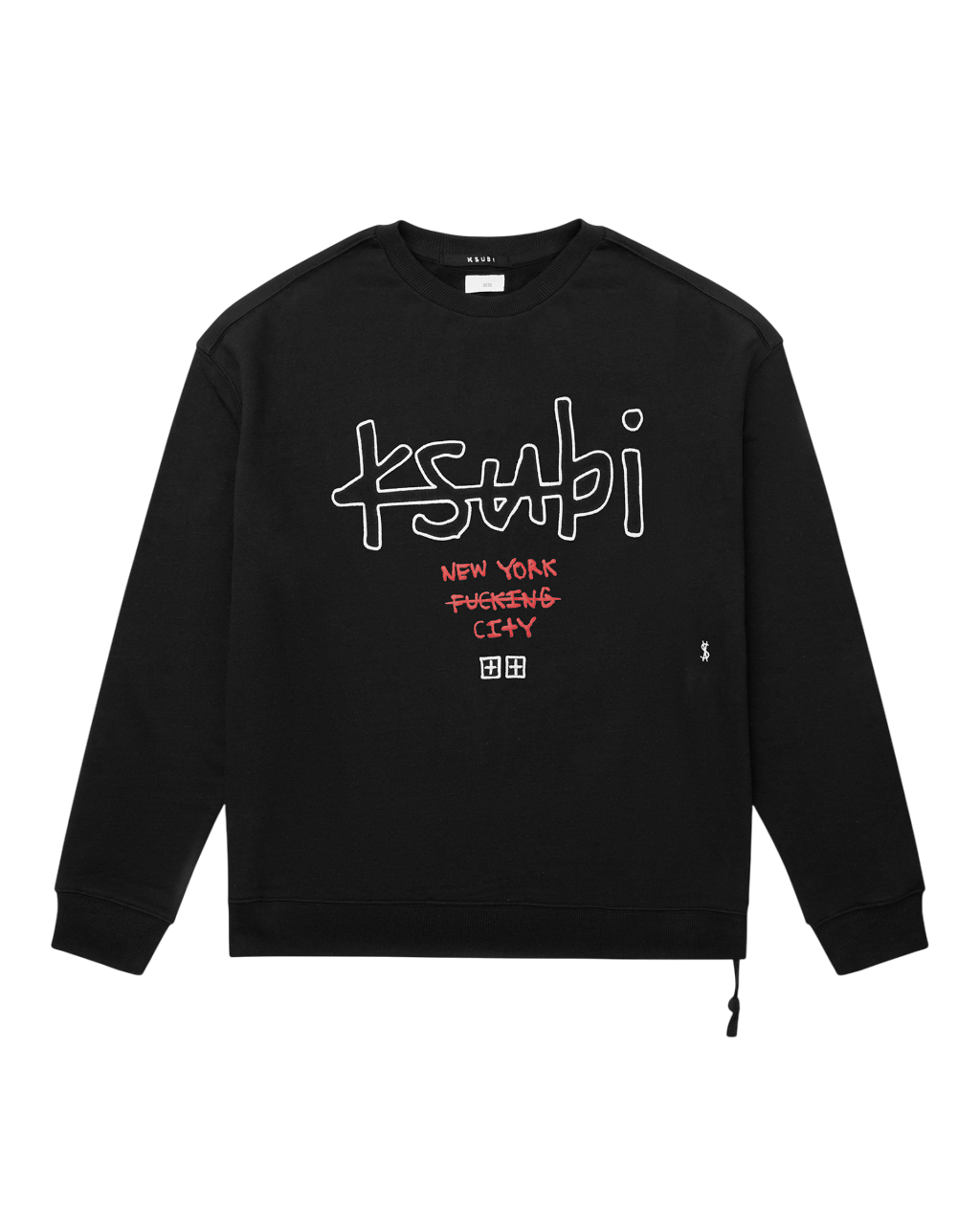 Buy NYC 4x4 Biggie Crew Jet Black | Men's Oversized Crewneck | KSUBI - Image 4