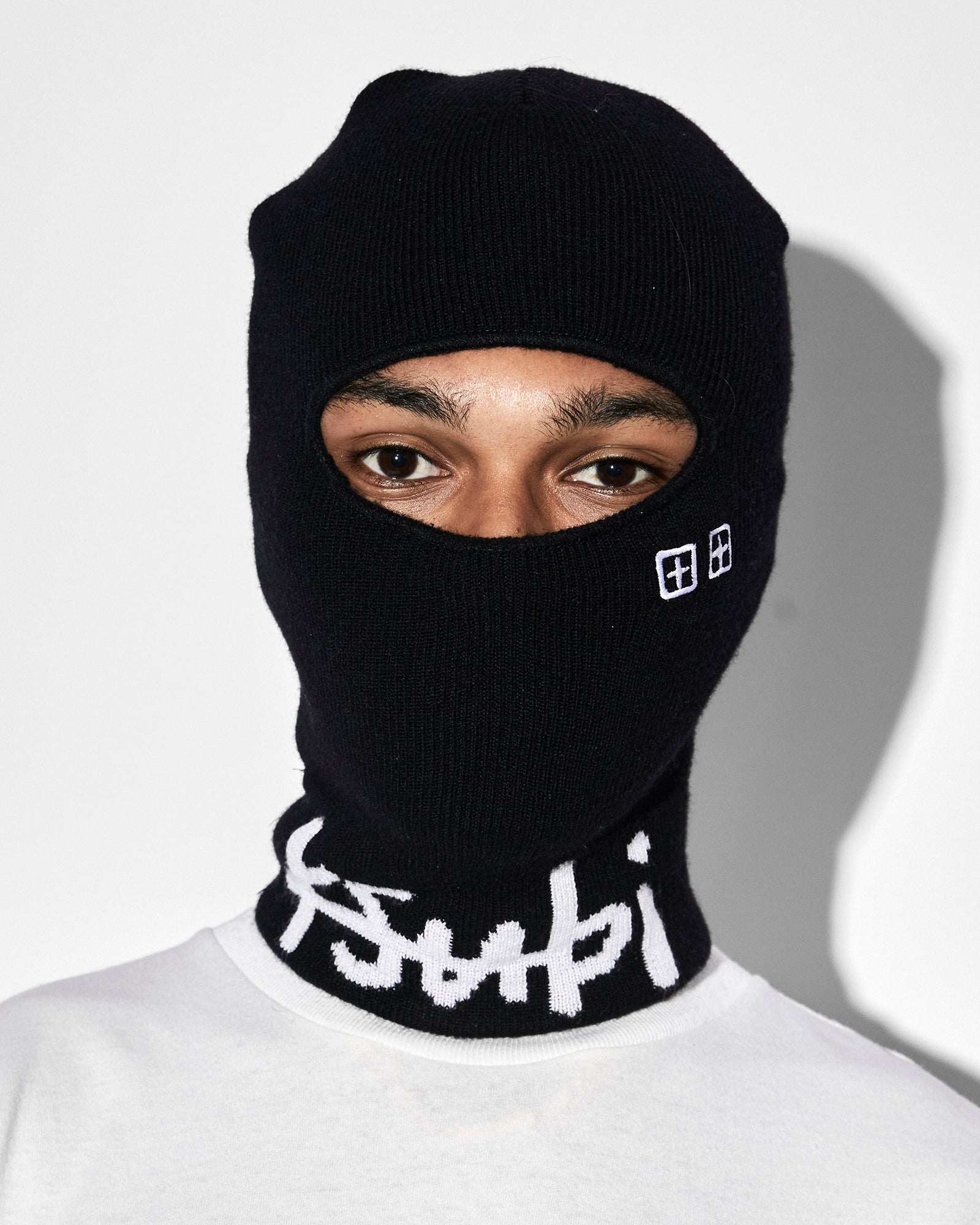 Inkognito Wool Balaclava - Black and White - Image 3