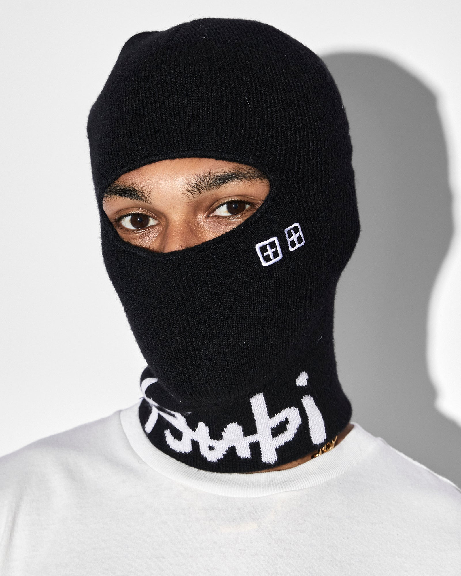 Inkognito Wool Balaclava - Black and White - Image 5