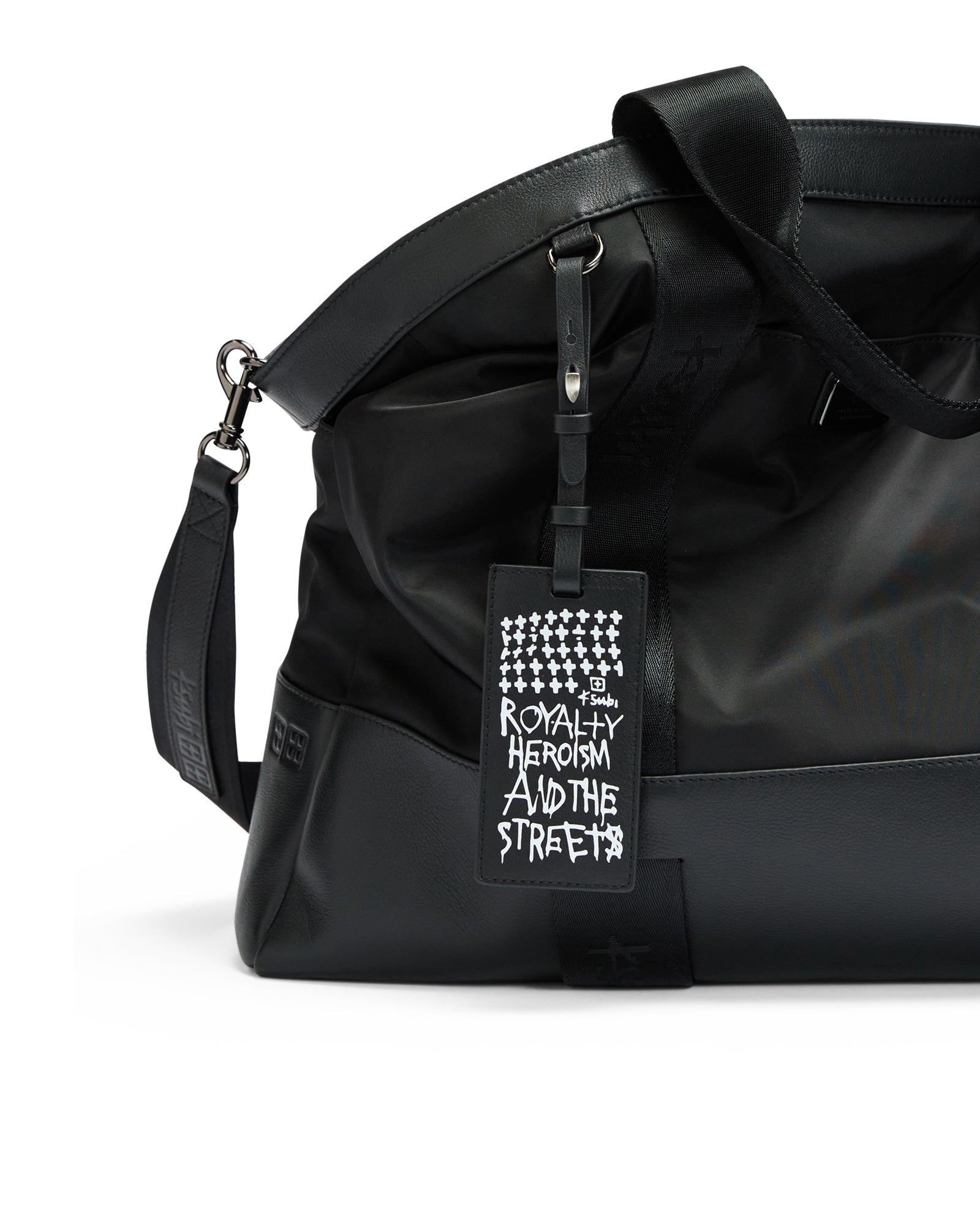 Overnight Bag Nylon Leather - Image 3