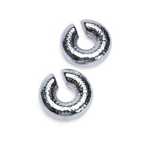 Silver Ripple Ear Cuff