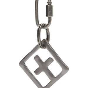 1999 Metal Key Ring - Antique Silver