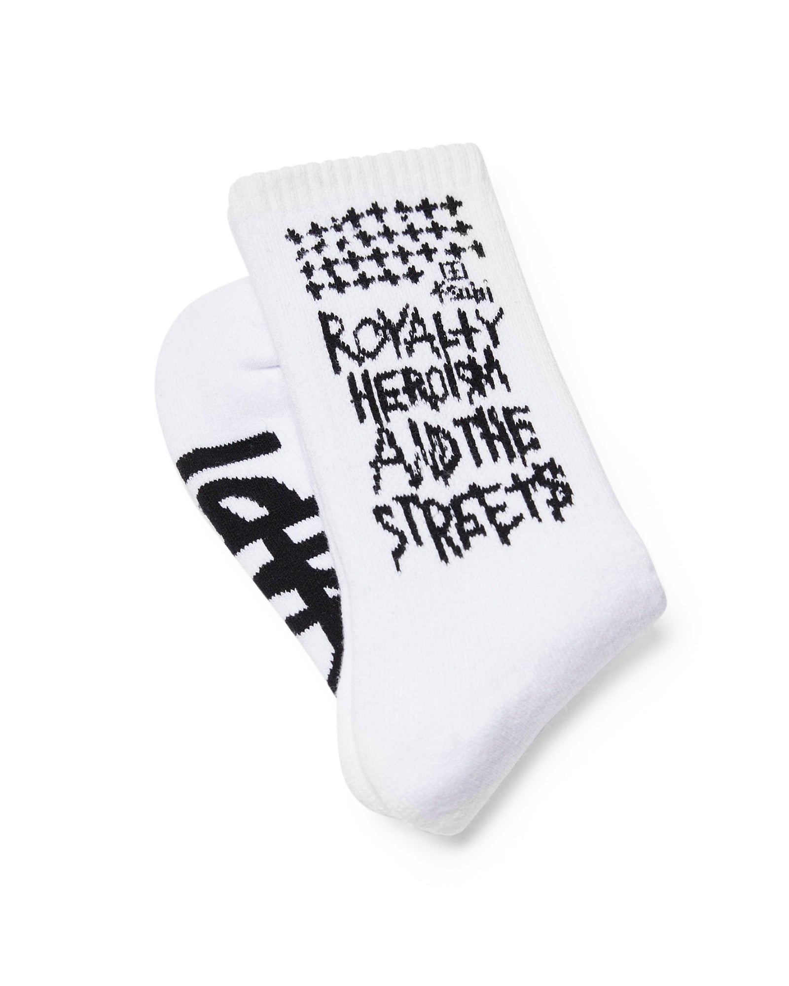 Royalty Crew Ksocks - White/Black Cotton - Image 3