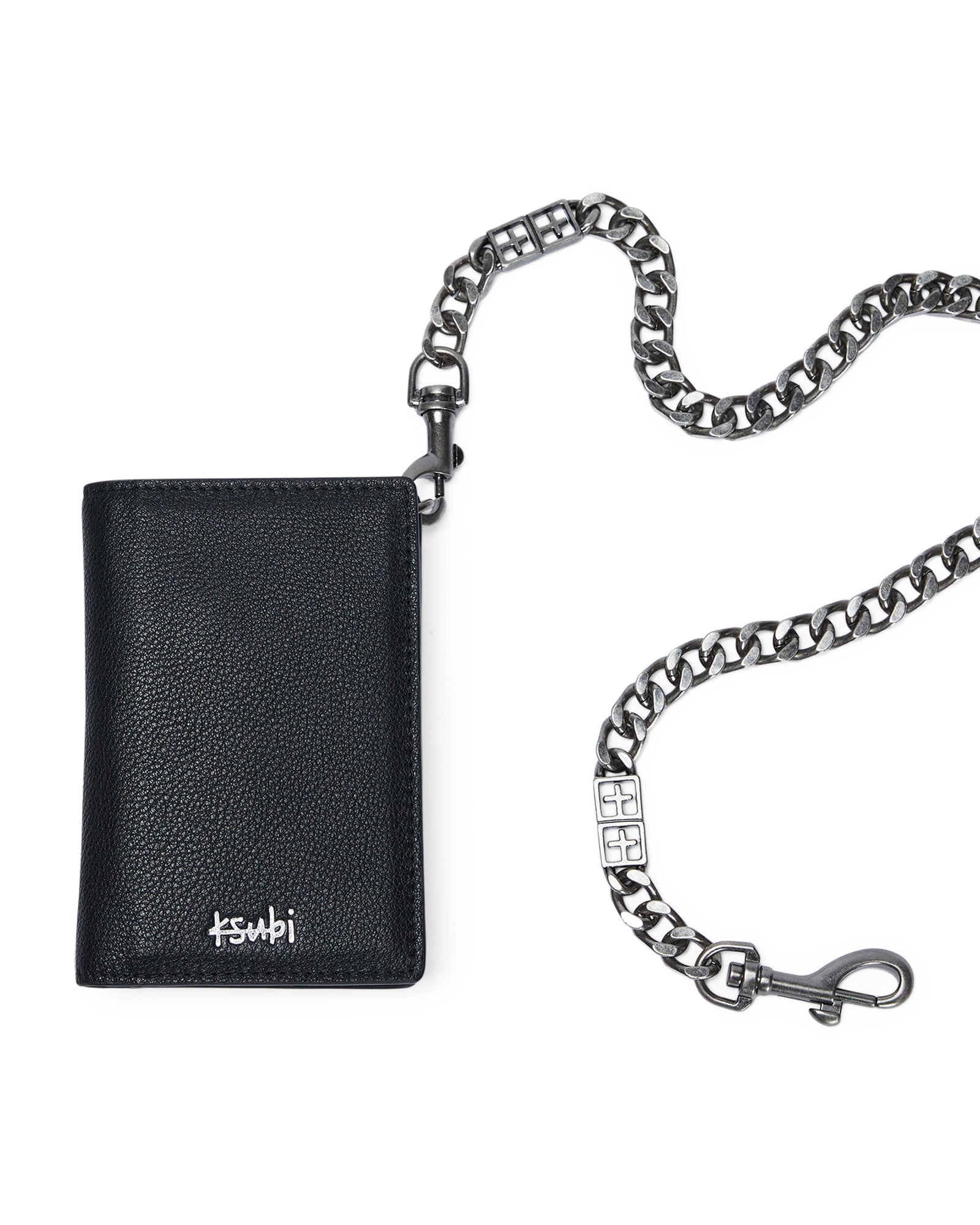 1999 Chain Leather Wallet - Antique Silver - Image 4