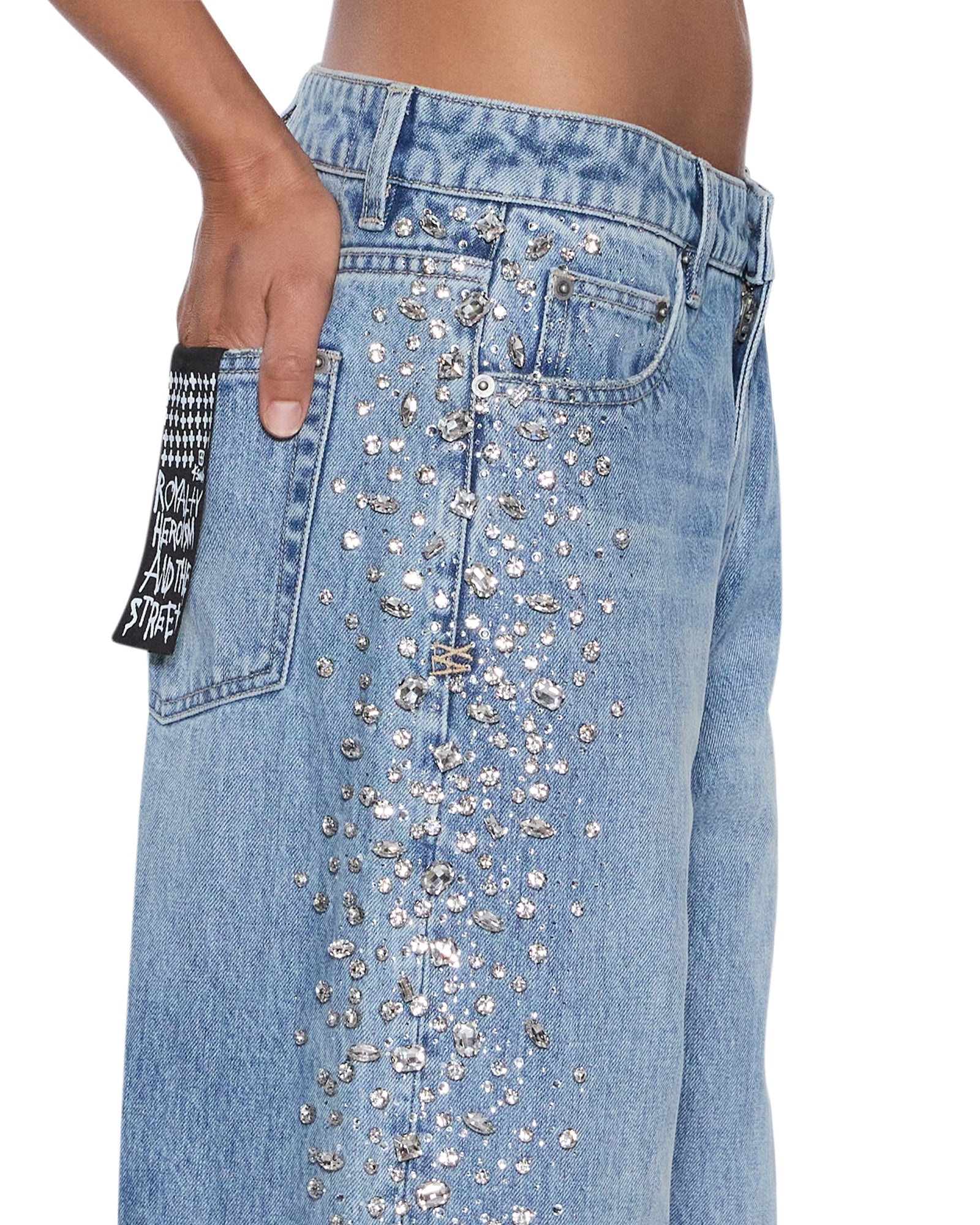 Womens Low Rider Kulture Krystal Relaxed Denim Jeans - Image 2
