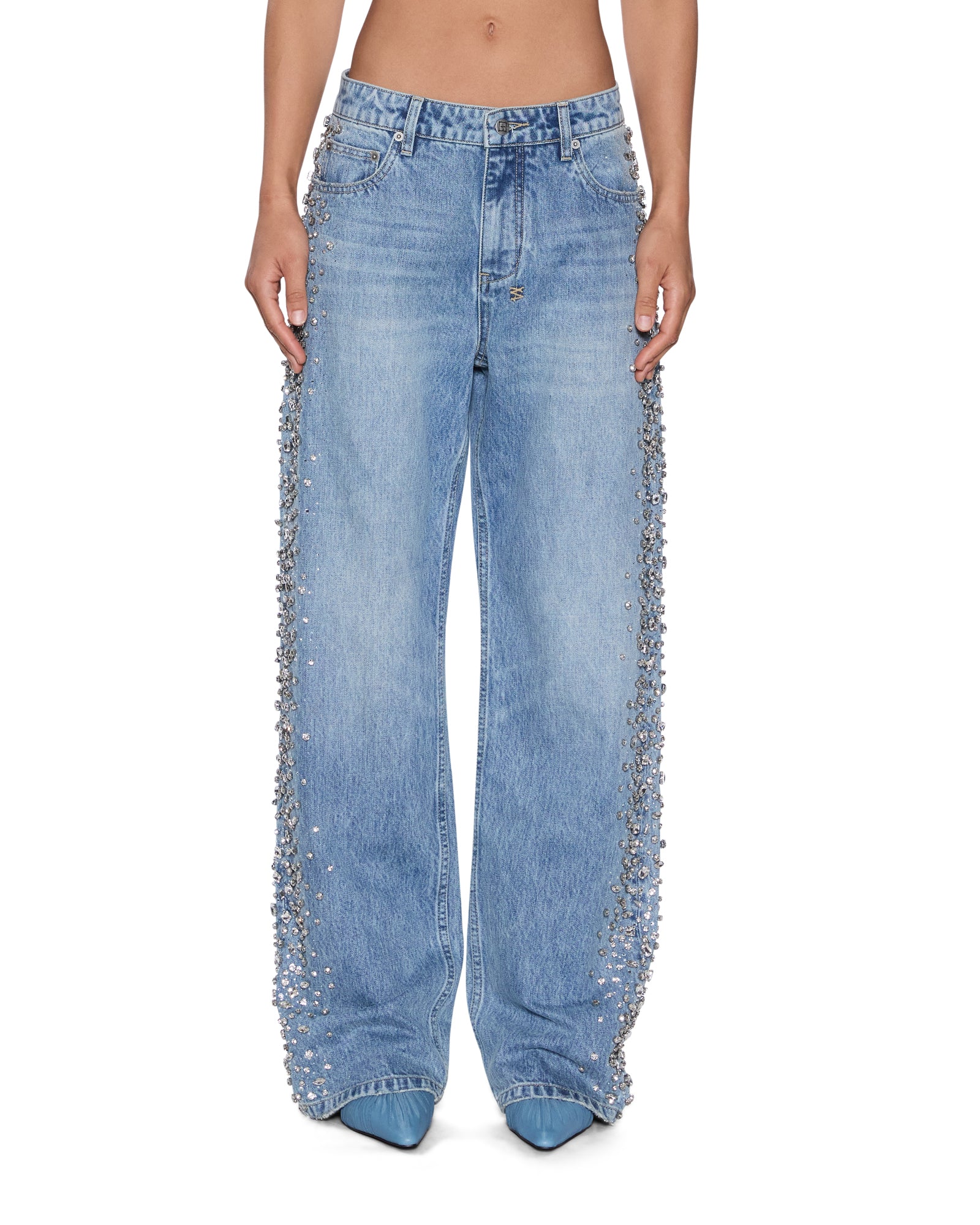 Womens Low Rider Kulture Krystal Relaxed Denim Jeans - Image 5