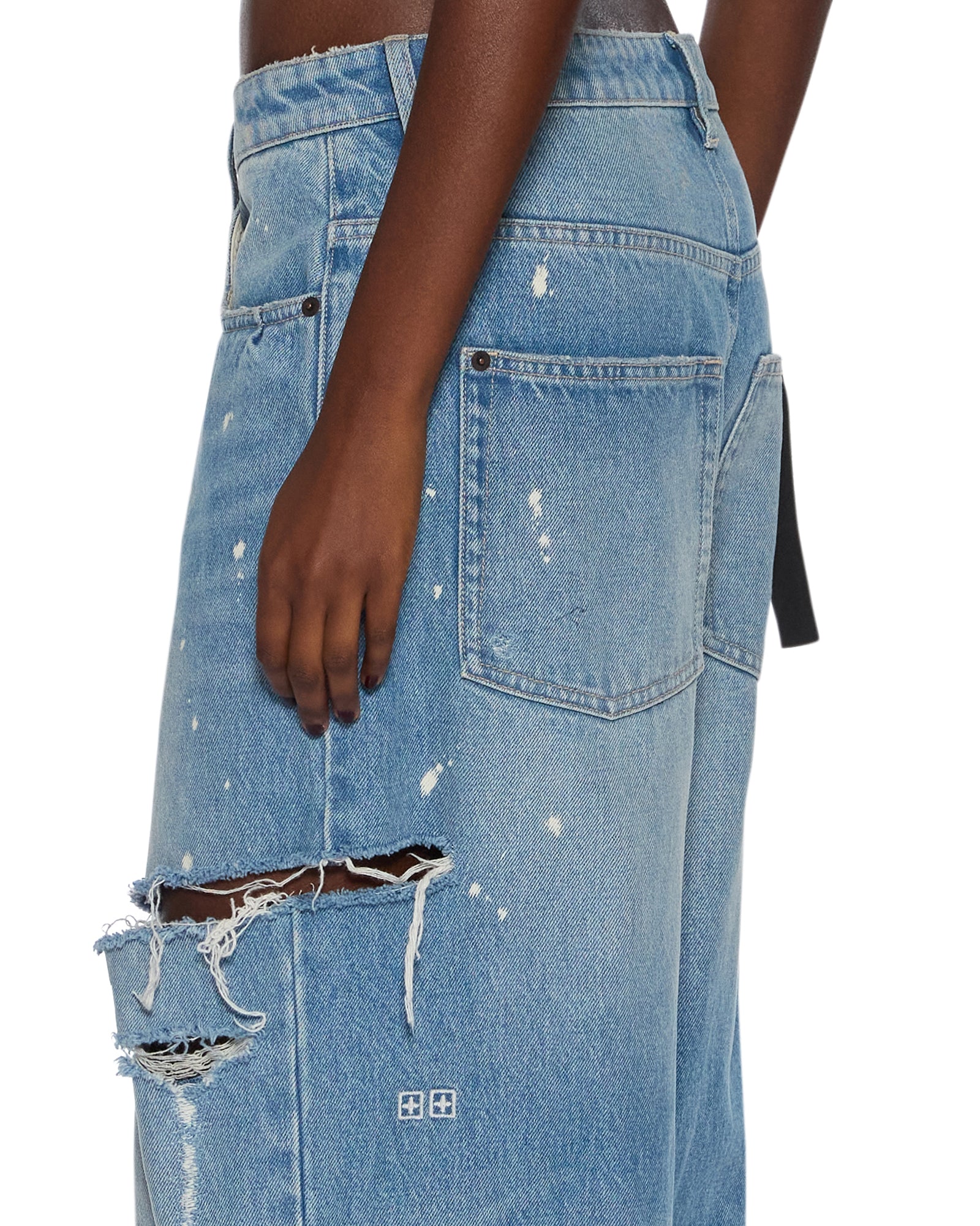 Womens Ksuper Surge Trashed Baggy Denim Jeans - Image 3