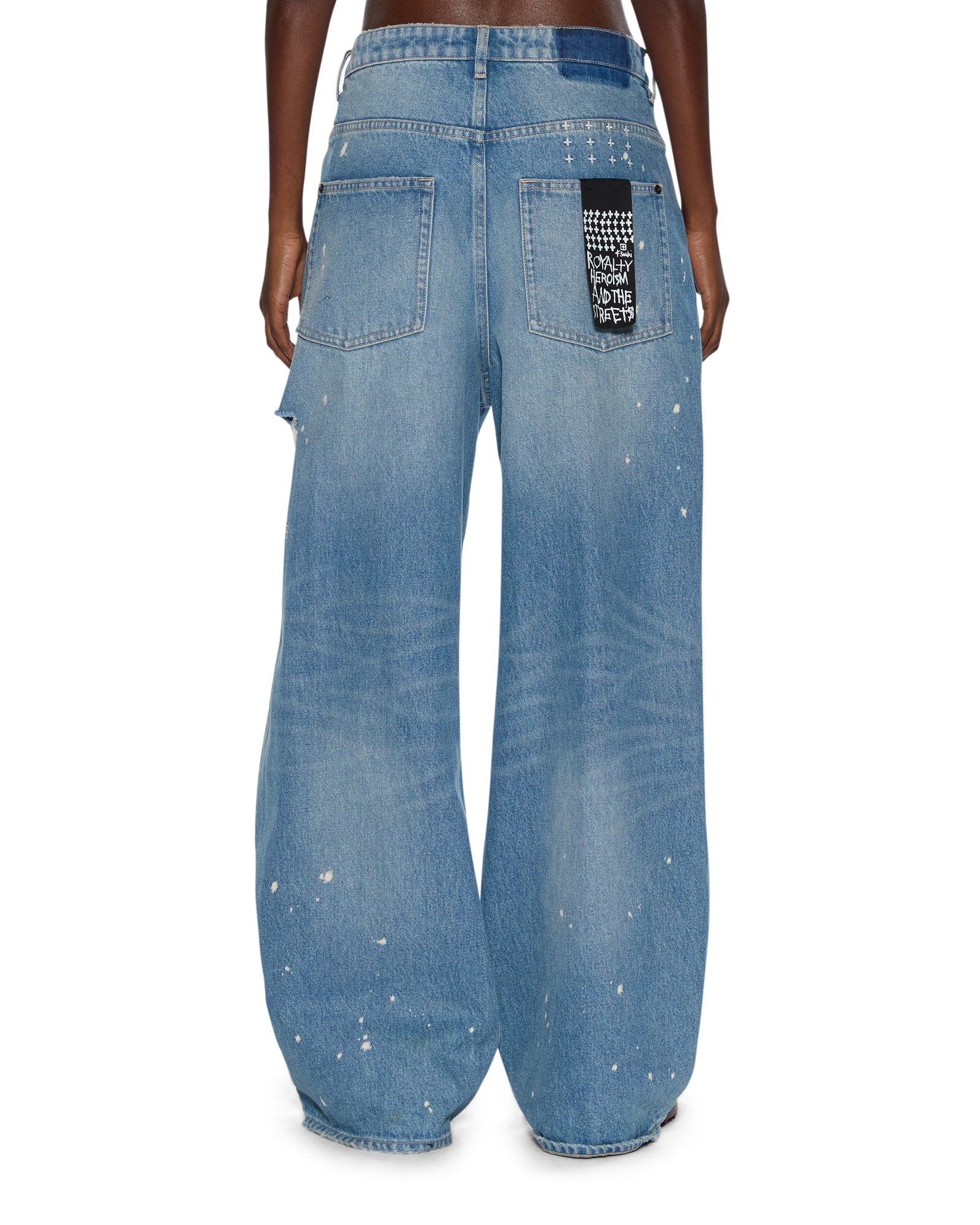 Womens Ksuper Surge Trashed Baggy Denim Jeans - Image 4